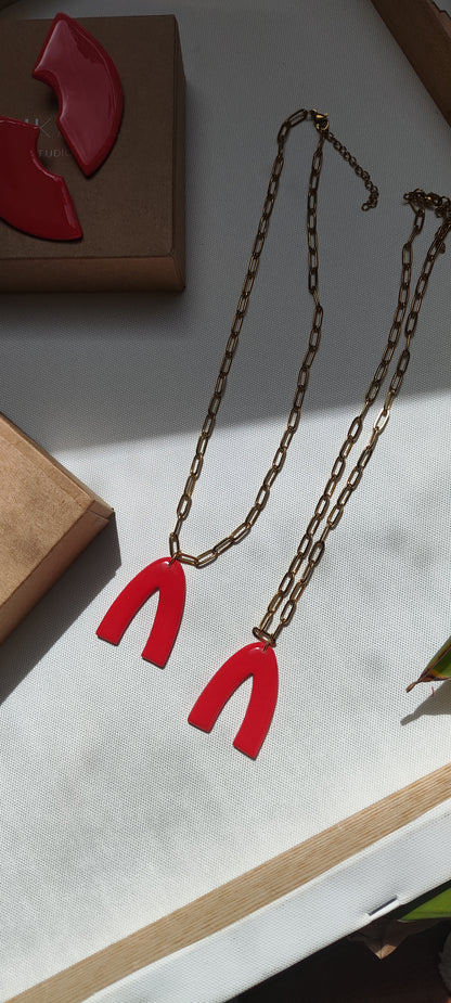Collar SIMONA color sandía 🍉