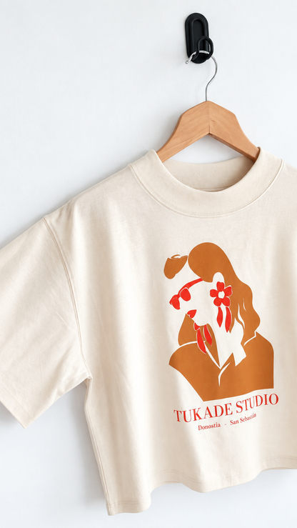 Camiseta Lupita - color natural jaspeado