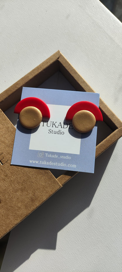 AVE mini rojo beige-dorado.