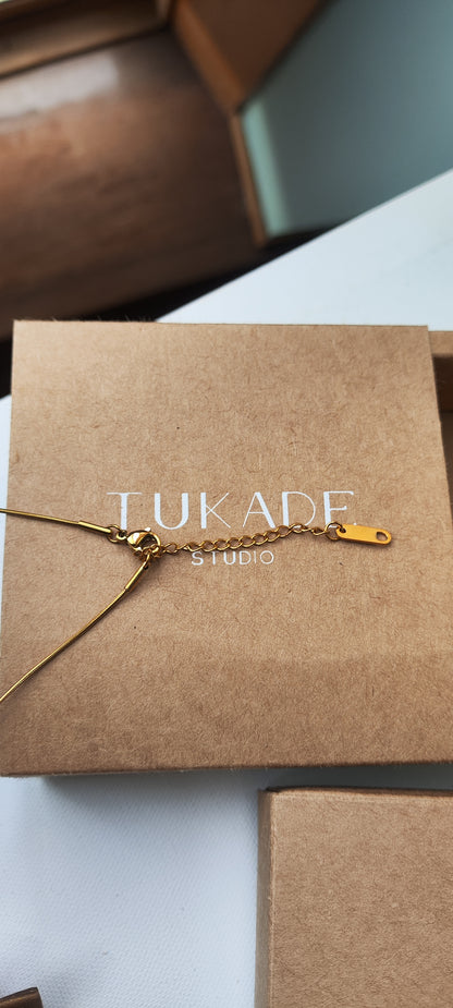 Collar gargantilla CUCA lágrima turquesa