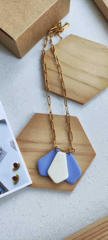Collar MATILDA lavanda y crudo
