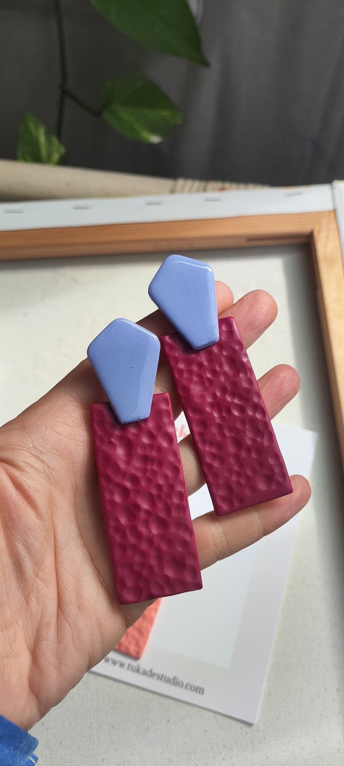 FAUSTINA burdeos y azul lavanda