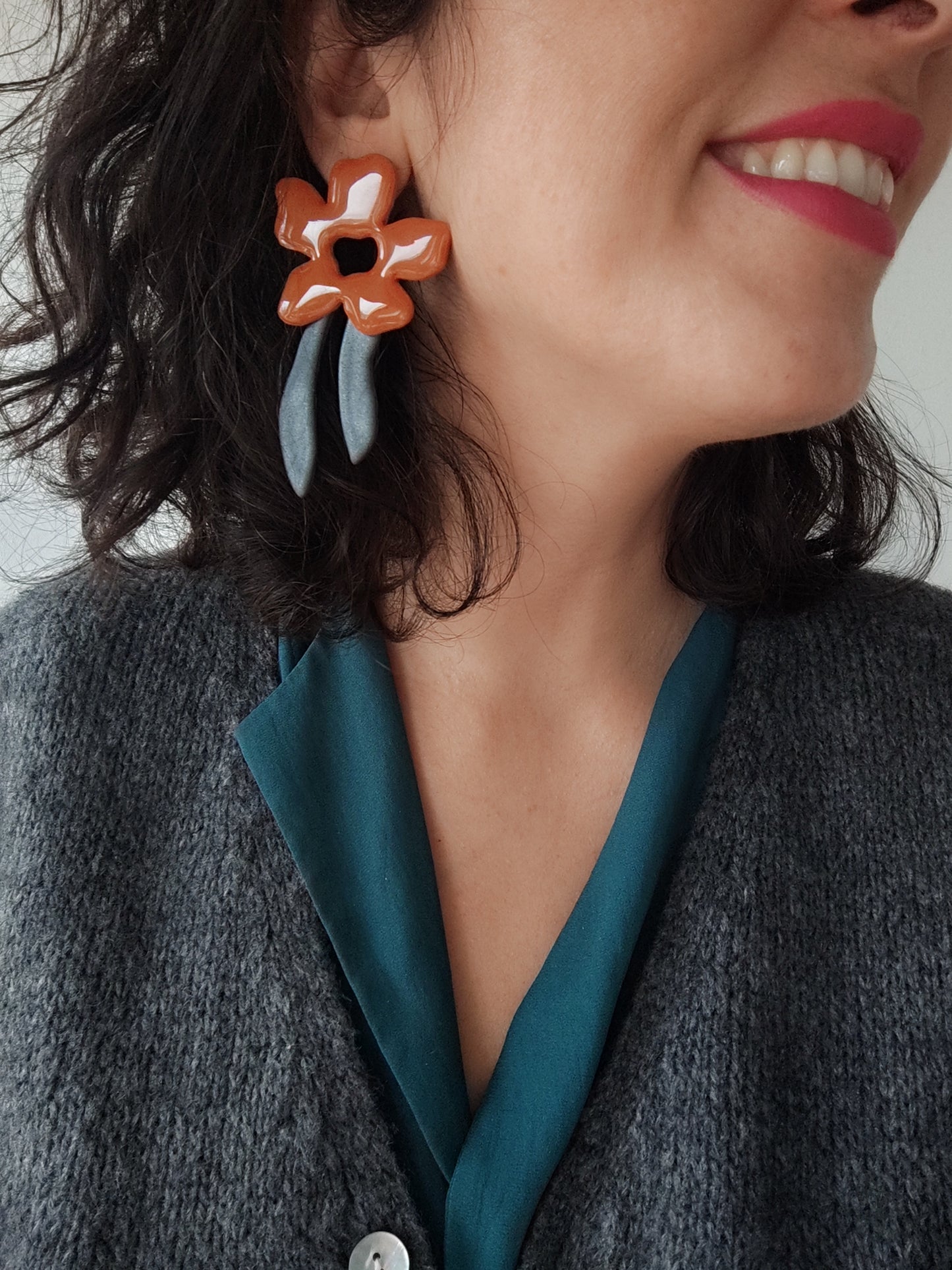 LUPITA XXL terracota y plomo