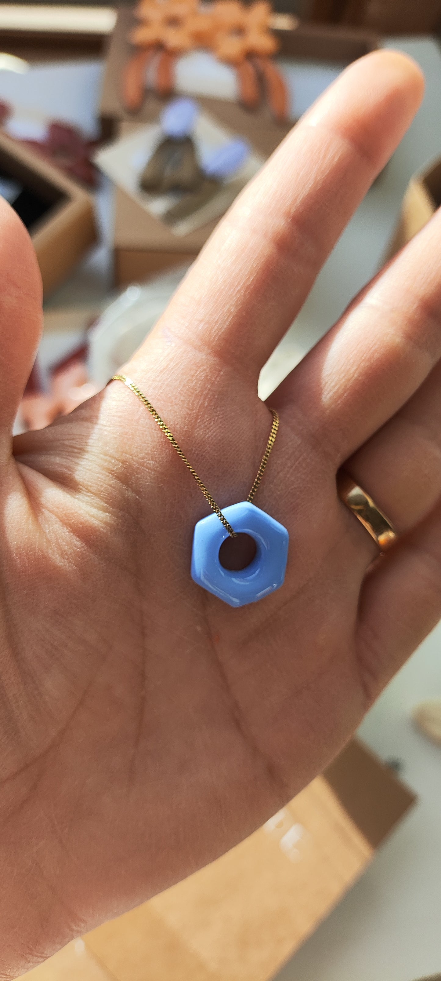 Collar gargantilla GILDA azul