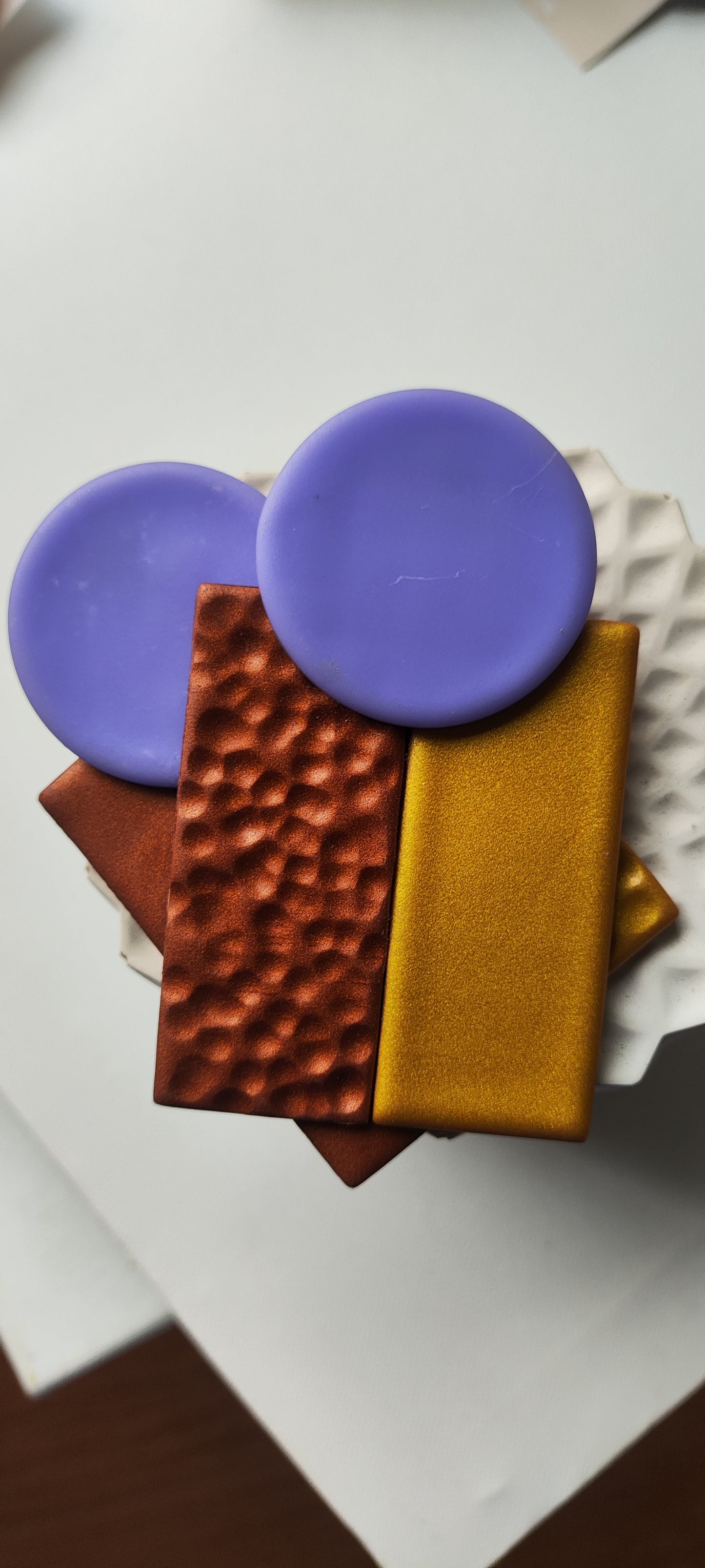 RUPERTA XXL especial, color block morado, choco y ocre