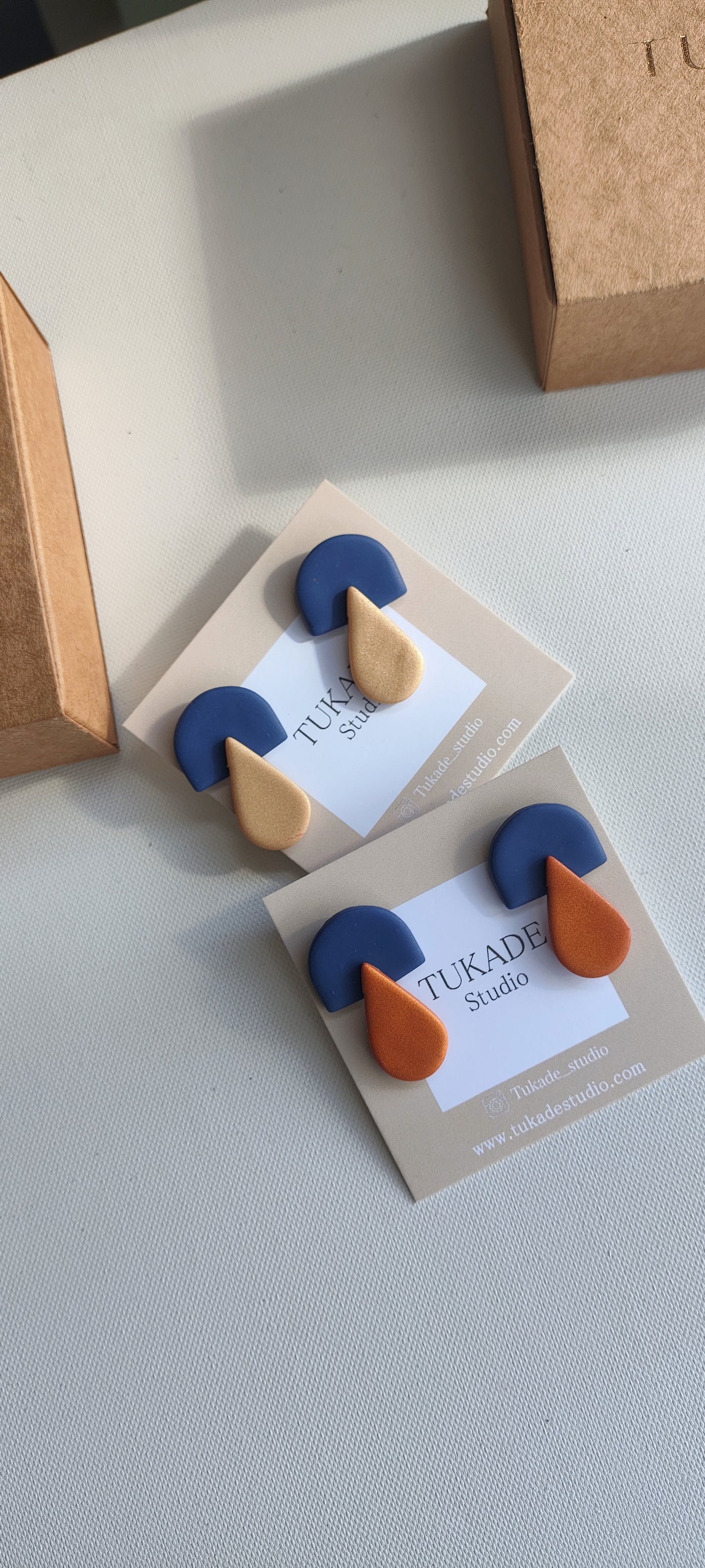 BRUNA azul marino y champán o cobre