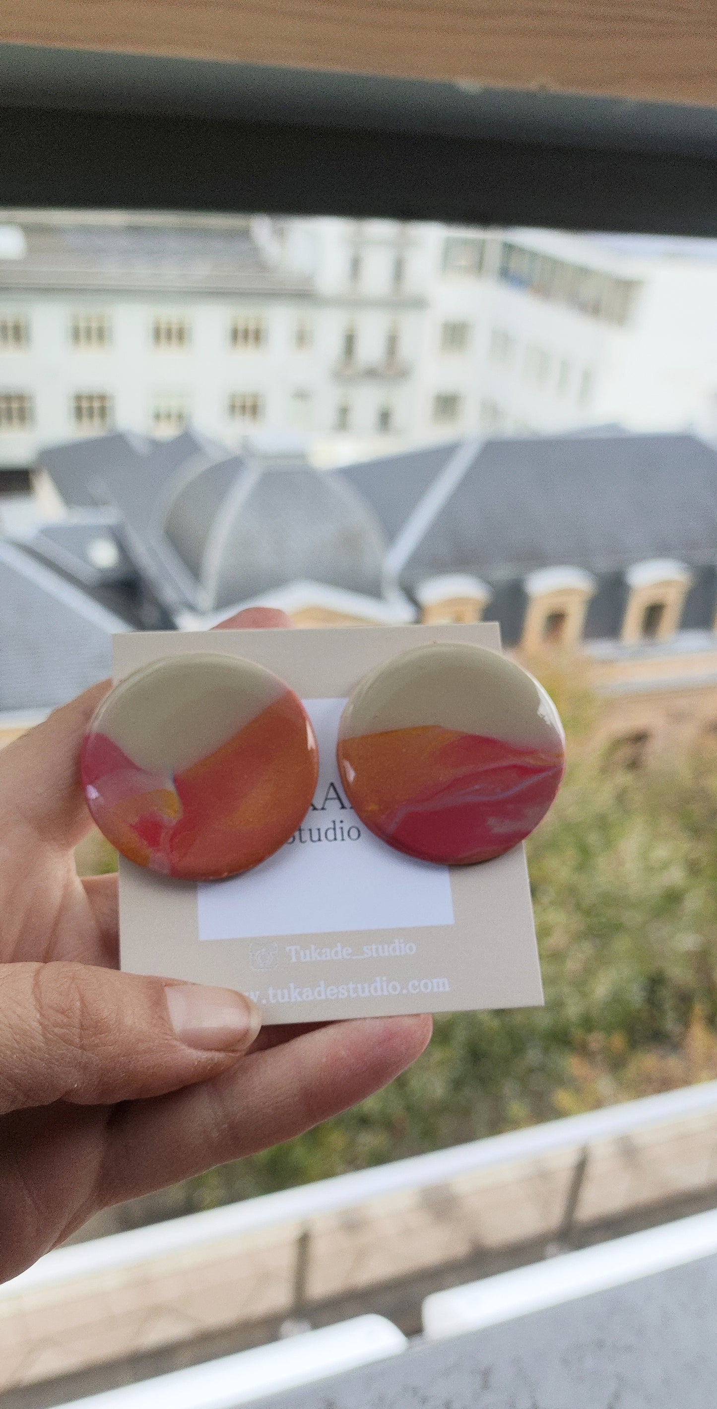 NOAH maxi degradado beige, cobre y rosa.