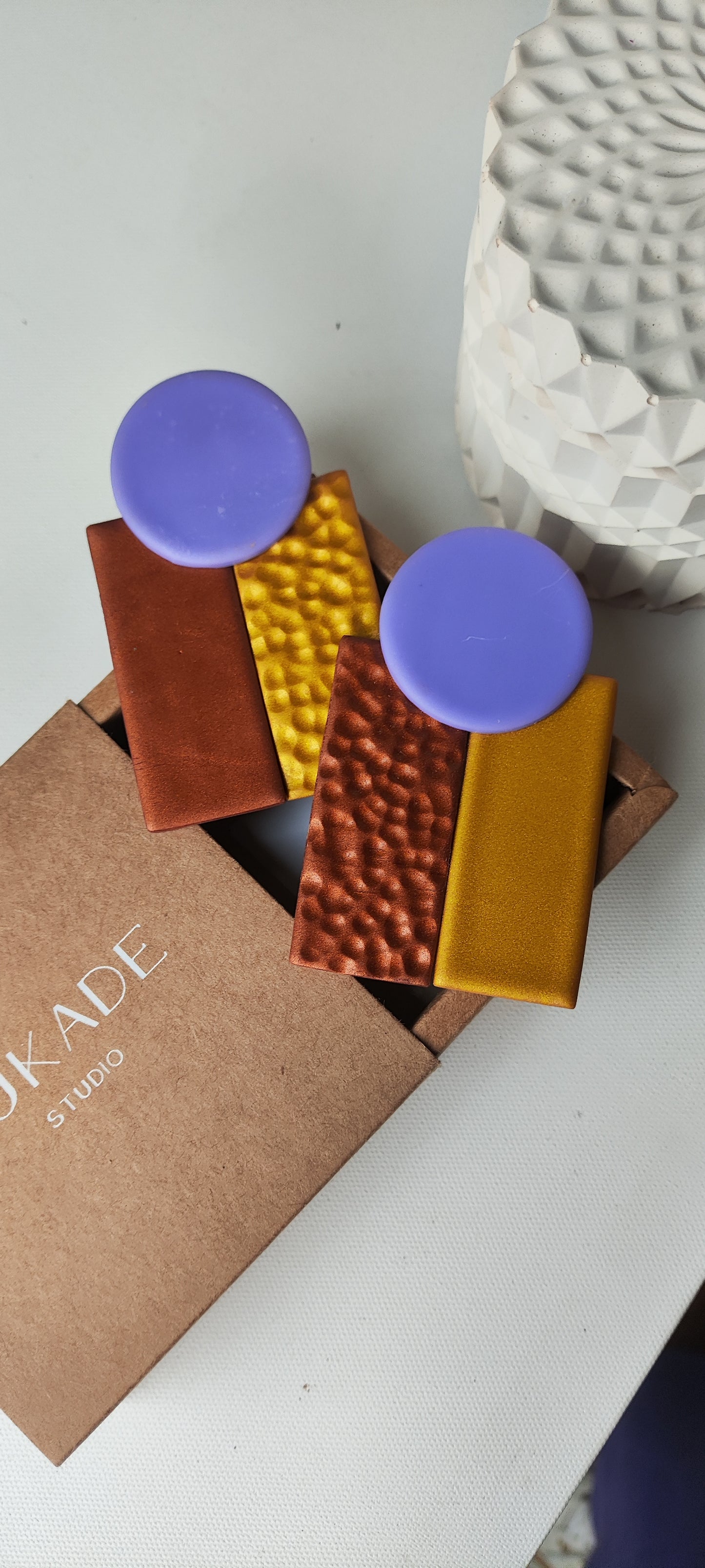 RUPERTA XXL especial, color block morado, choco y ocre