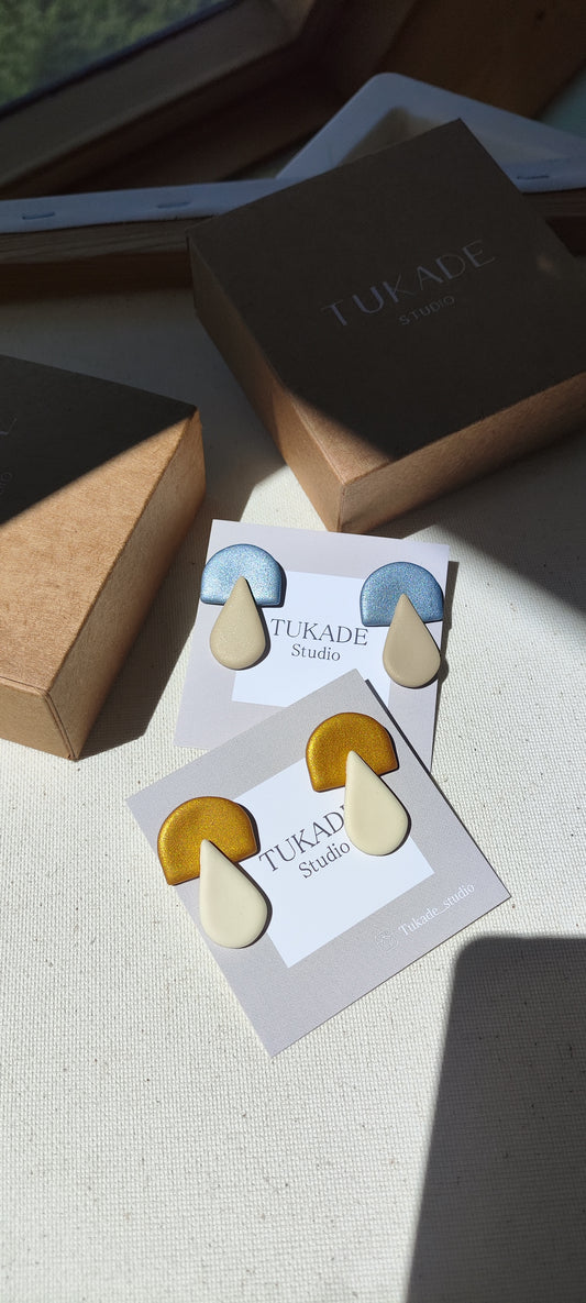 BRUNA beige y gris azulado o ocre y crudo