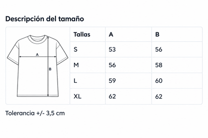 Tabla de medidas de Lupita con dibujo técnico